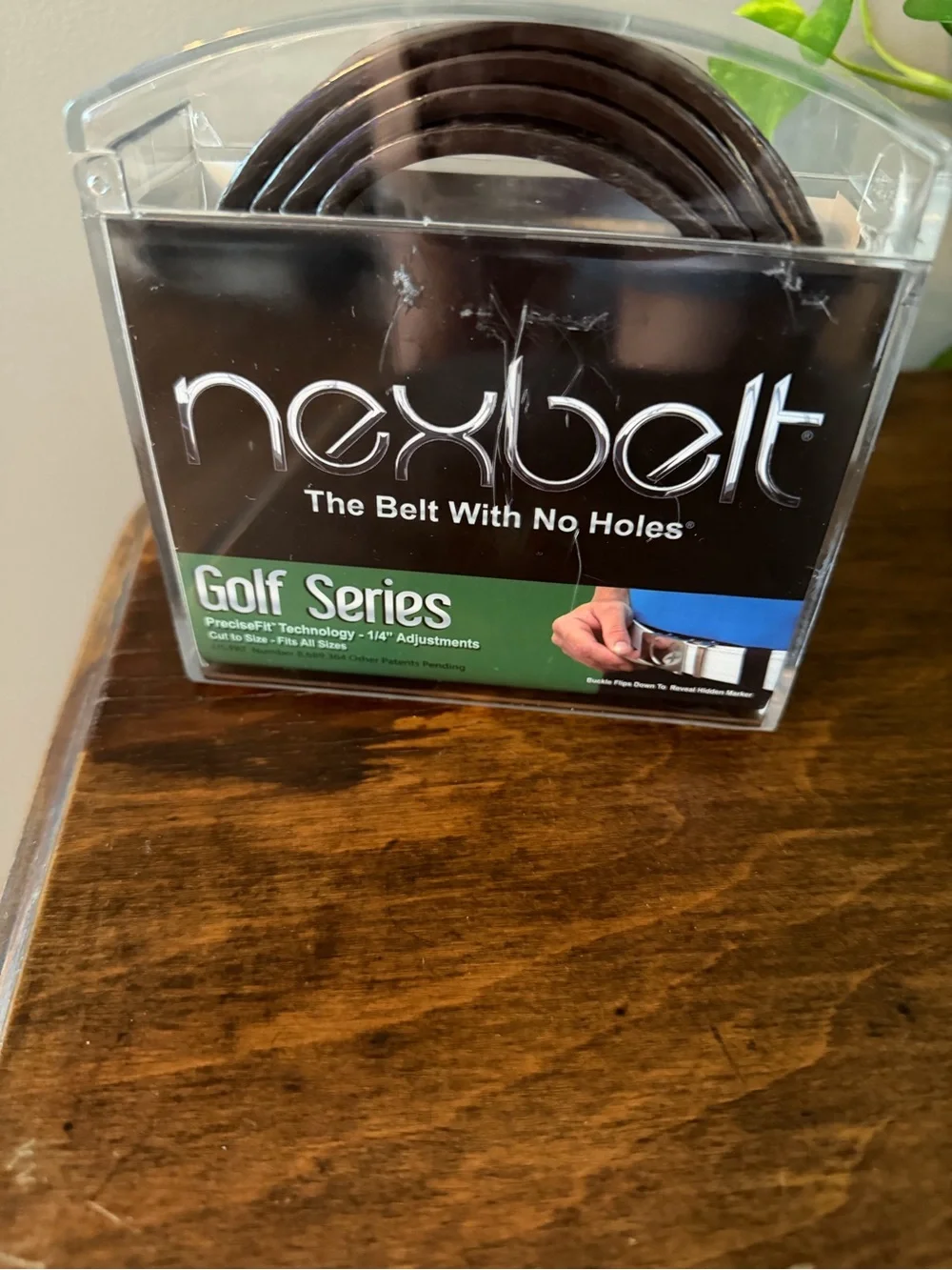 NWT. Nexbelt Brown No-Hole Ratchet Golf Belt - Deco Belt
